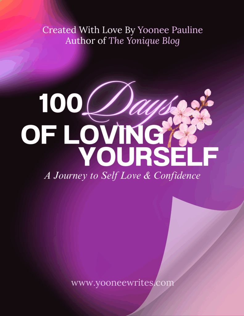 self-love reflection journal cover – 100 days of loving yourself